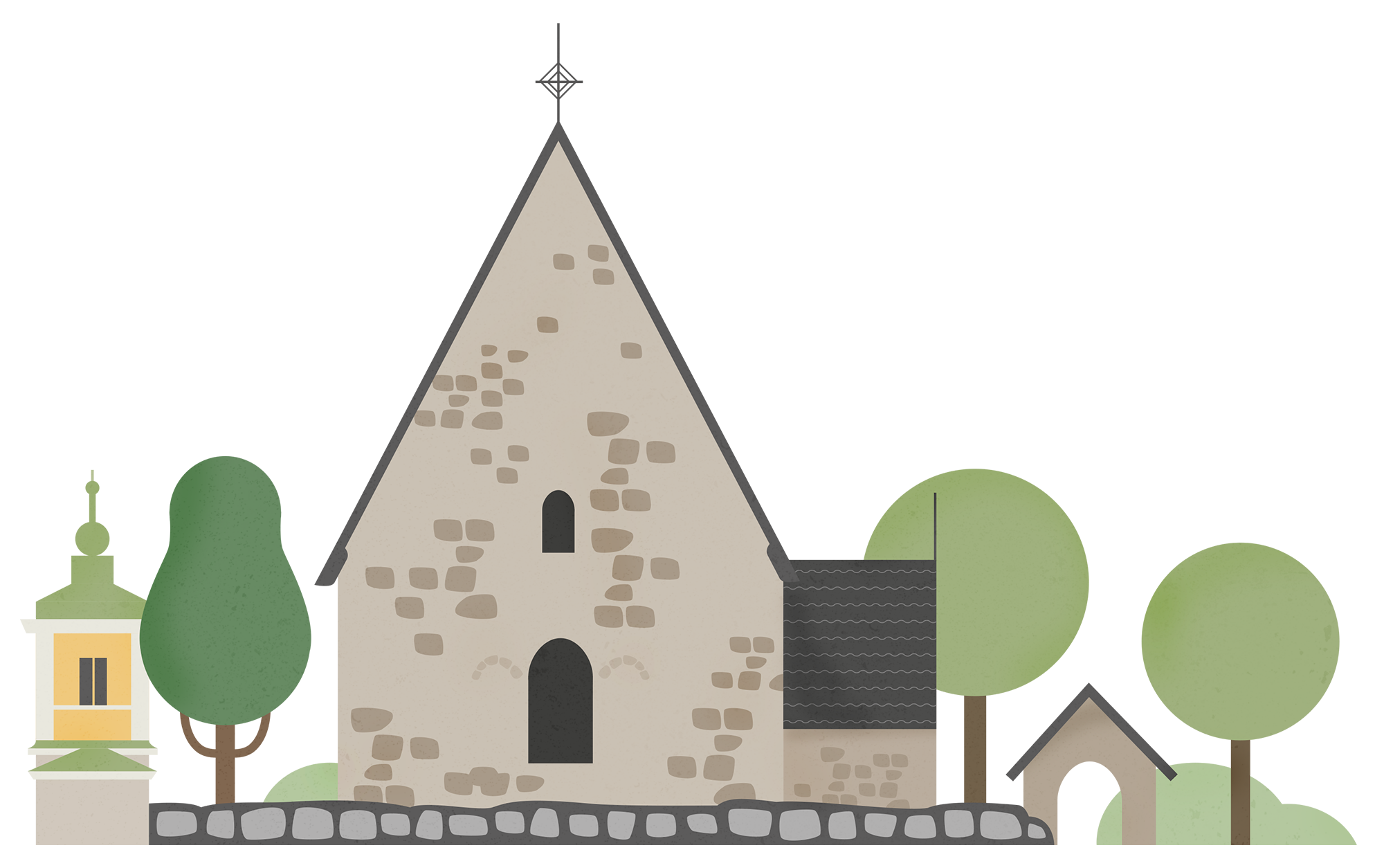 Piirroskuva, Pyhän Katariinan kirkko.