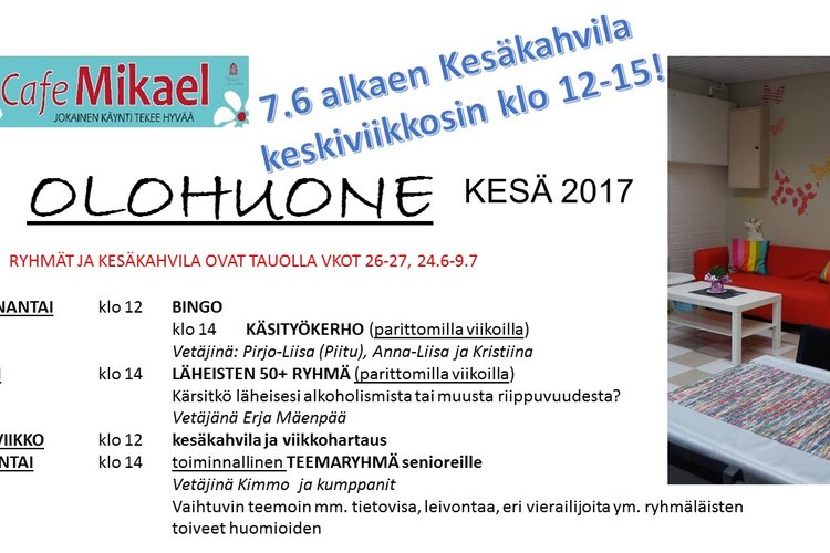 Riippuvuussairaudesta kärsivien läheisten ryhmä 50+ Riippuvuussairaudesta kärsivien läheisten ryhmä 50+