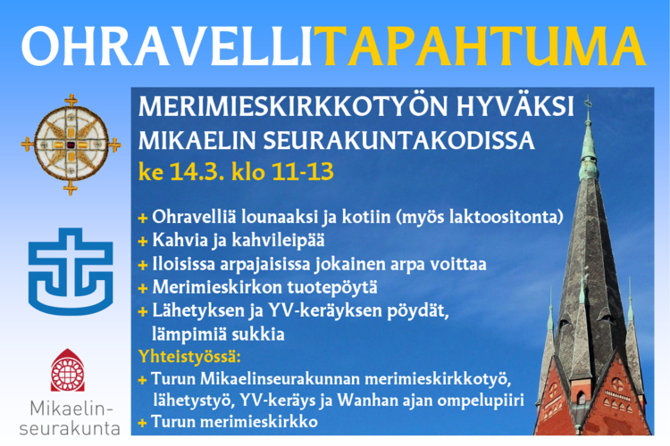 Ohravellitapahtuma merimieskirkkotyön hyväksi Ohravellitapahtuma merimieskirkkotyön hyväksi