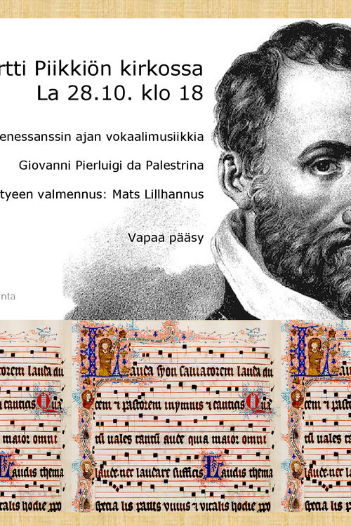 Kirkkokonsertti - Renessanssiajan musiikkia Kirkkokonsertti - Renessanssiajan musiikkia
