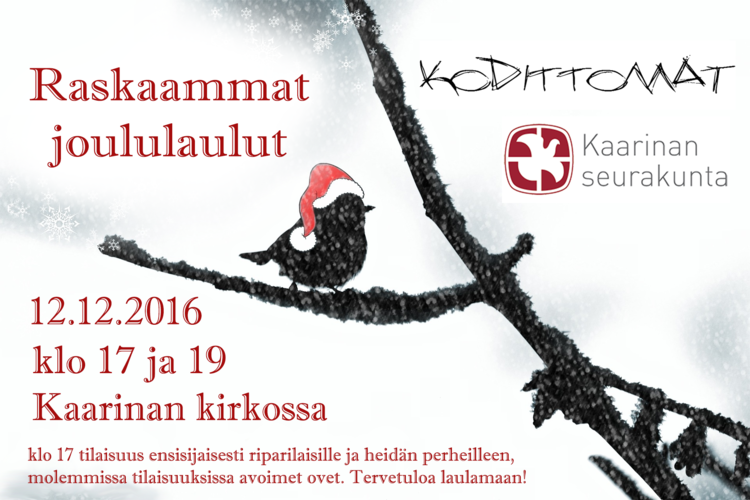Raskaammat joululaulut Kodittomat-bändin johdolla Raskaammat joululaulut Kodittomat-bändin johdolla