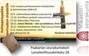 Saviruukunsirpaleet perhe- ja rukousillat Saviruukunsirpaleet perhe- ja rukousillat