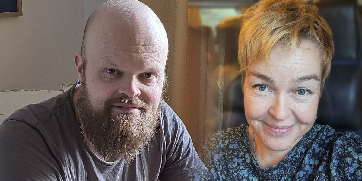 Ari Kokkonen ja Anni Pesonen kasvot vierekkäin