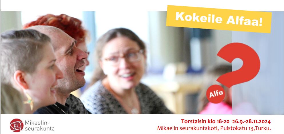 Mikaelin ALFA-KURSSI alkaa Alfa-mainos