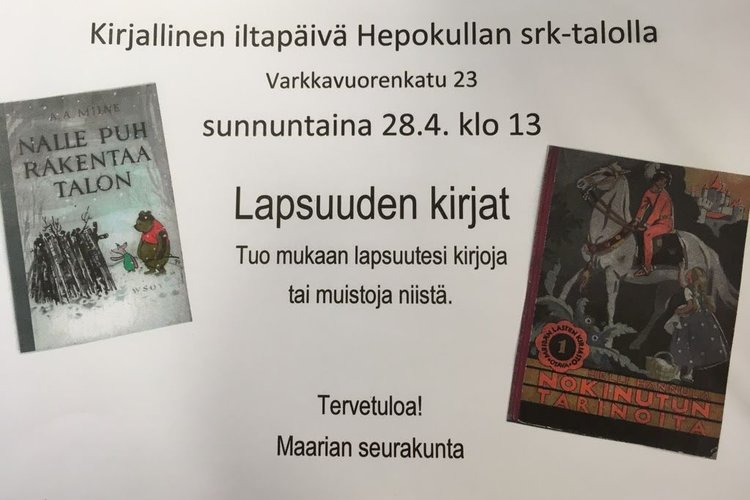 Kirjallinen iltapäivä Kirjallinen iltapäivä
