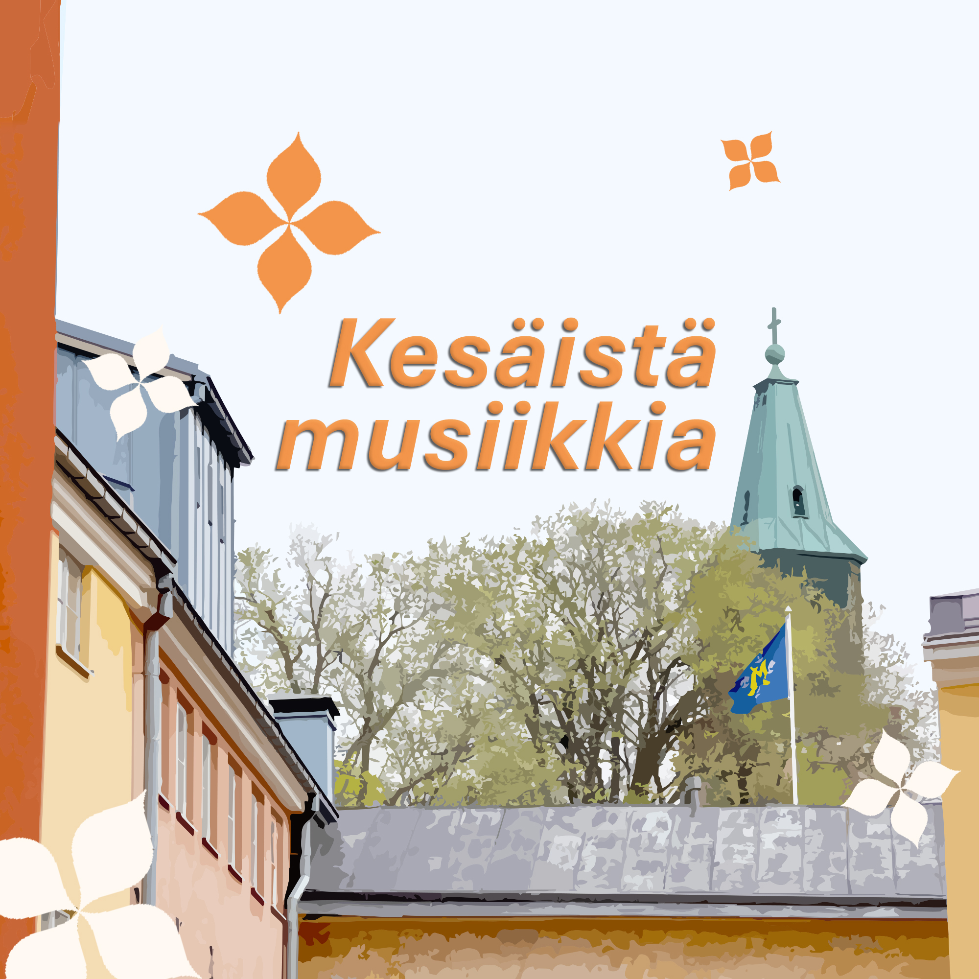 Tuomiokirkon torni kattojen yllä