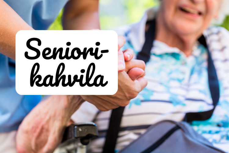 Koivulan seniorikahvila Toisiaan kädestä kiinni pitäviä ihmisiä
