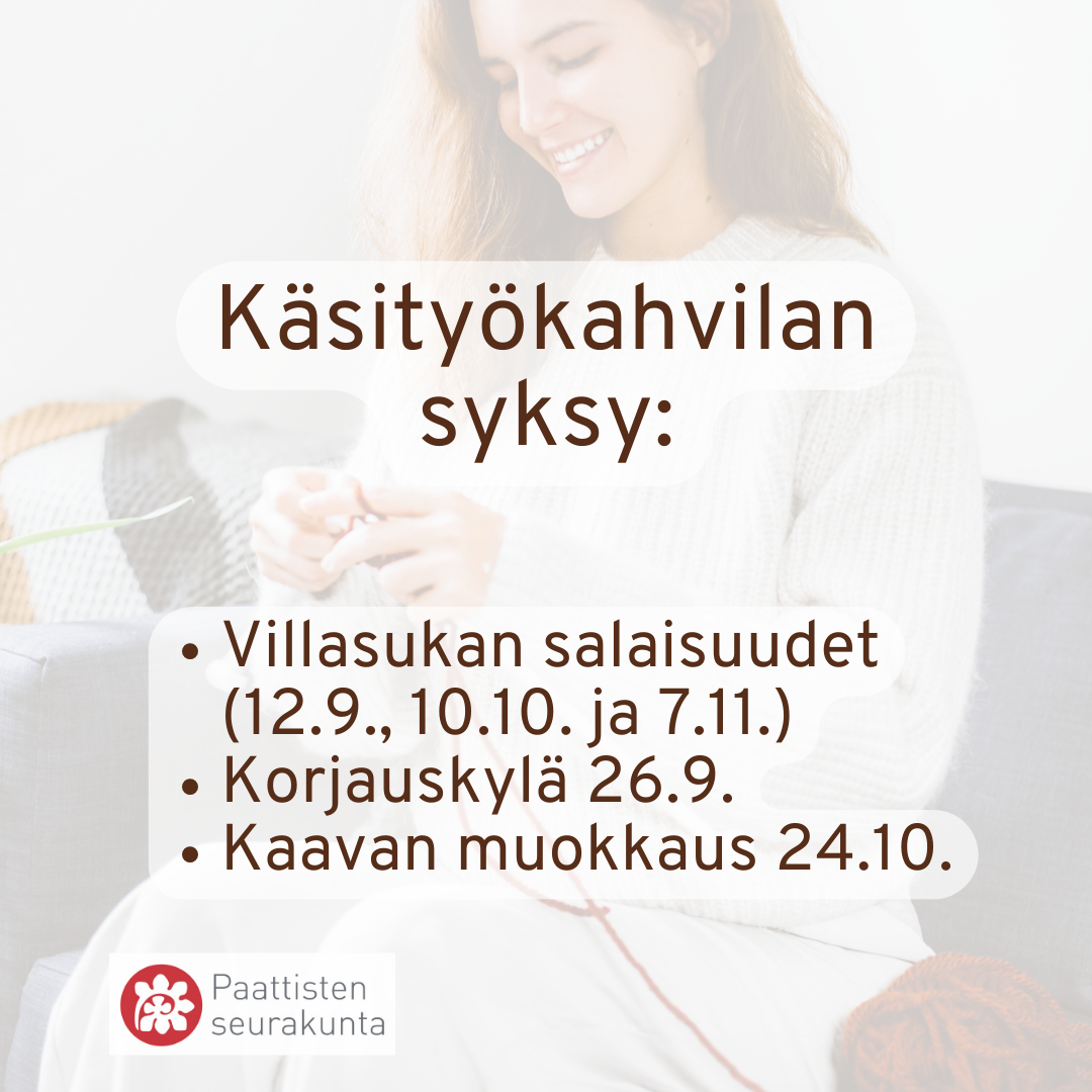 nainen neulomassa
