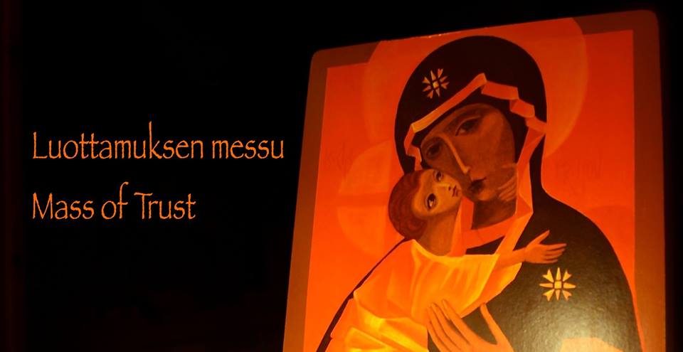Maria-ikoni Taizé-yhteisöstä ja teksti