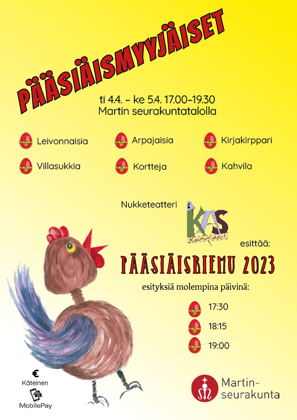 Pääsiäismyyjäisten mainos