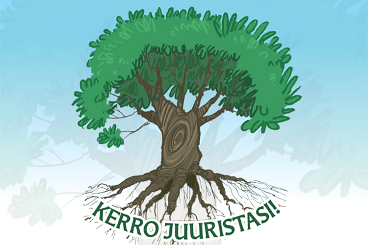 Kerro juuristasi! -piirroskuva.