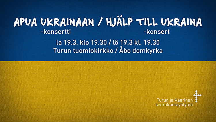 Ukrainan lipun värit ja teksti