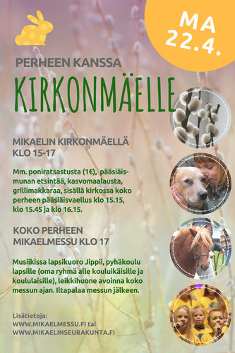 Kirkonmäkitapahtuma Mikaelinkirkolla 22.4.2019