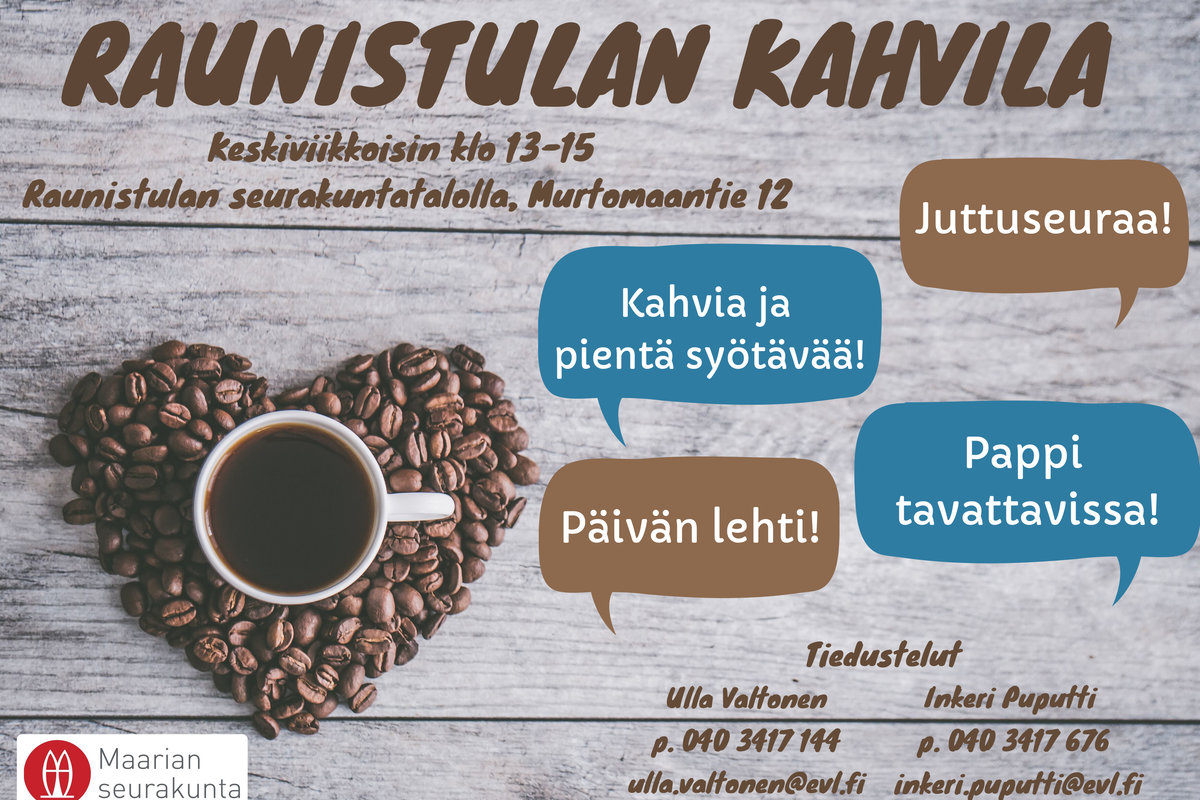 Avoimet ovet Raunistulan srk-talolla keskiviikkoisin klo 13-15