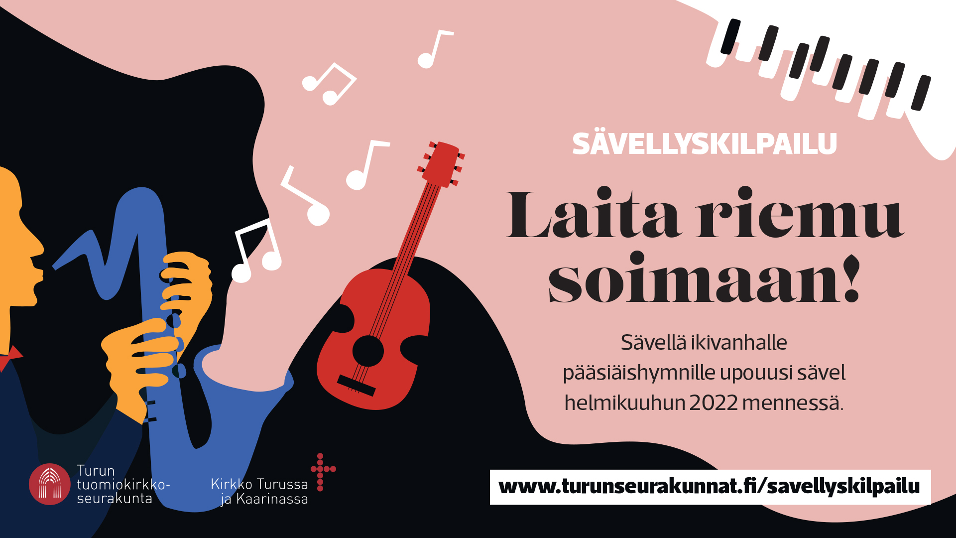 Sävellyskilpailun mainos, jossa useita instrumentteja.