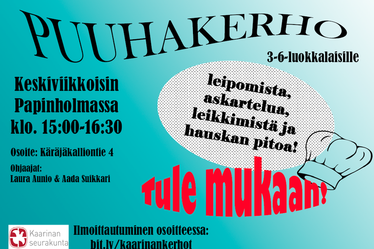 Puuhakerhon mainos