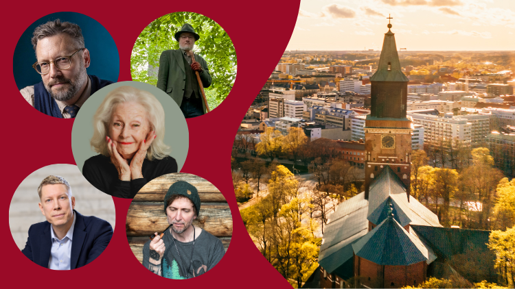 Kuvakollaasi, jossa kuvat Joel Haahtelasta, Seela Sellasta, Ville Merisestä, Tomi Kontiosta. Tom Sjöblomist...
